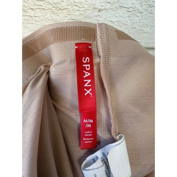 Spanx Power Shorts High Waist Shaping Shapewear Beige Size Medium - Picture 4 of 4